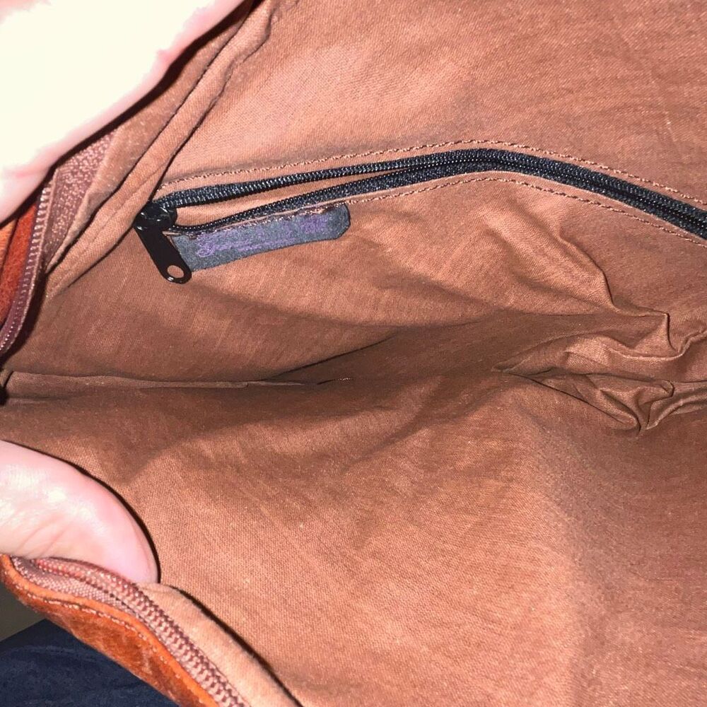 Vintage Bolsos Gomez Women's Brown Leather Pocket Side Zip Mini Backpack Bag - Picture 11 of 12